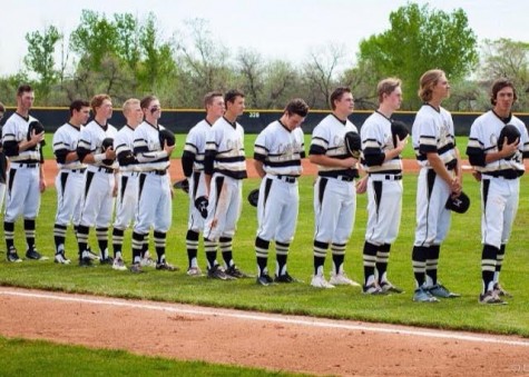 The Monarch summer baseball team lines up.