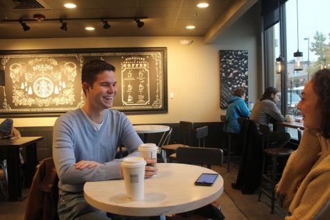 Dalton Valette '14 chats with reporter Samantha Sarmiento about his plans if elected Trustee. The election is on Nov. 6.