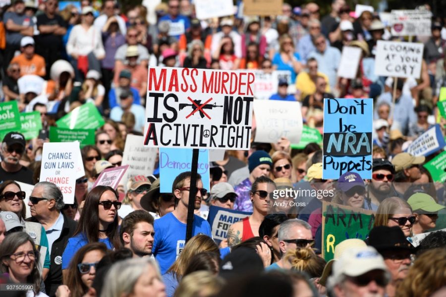DENVER, CO - MARCH 24: Colorado students and supporters descended on Civic Center Park for the March for Our Lives to call on lawmakers to end gun violence and ensure students safety March 24, 2018. The student-led rally and march is one of more than 400 sister demonstrations taking place across the country March 24 in partnership with the Washington DC march that is organized by the student survivors of the February 14 shooting in Parkland, Florida. (Photo by Andy Cross/The Denver Post)