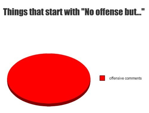 Pet Peeves: Saying "no offense"