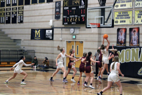Caroline Walley 23 scores on a layup. Girls basketball earned the No. 4 seed in State playoffs.