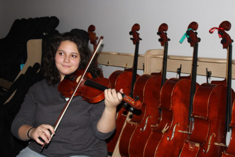 Alana Saliba ‘23 Plays her violin. She has taken orchestra for 3 years and became a sectional leader.