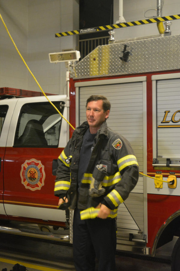 Firefighter Kevin Epperson works at the Louisville Fire Station 1. He was a first responder during the Marshall Fire on Dec. 31, 2021.