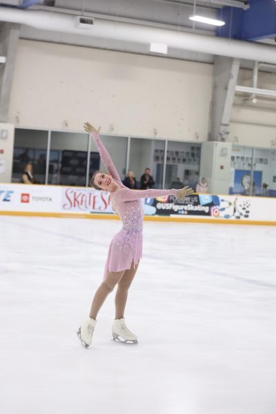 Figure skater Lilah Gibson ‘24 performs her routine at a competition. She recently returned to the ice from an injury.
