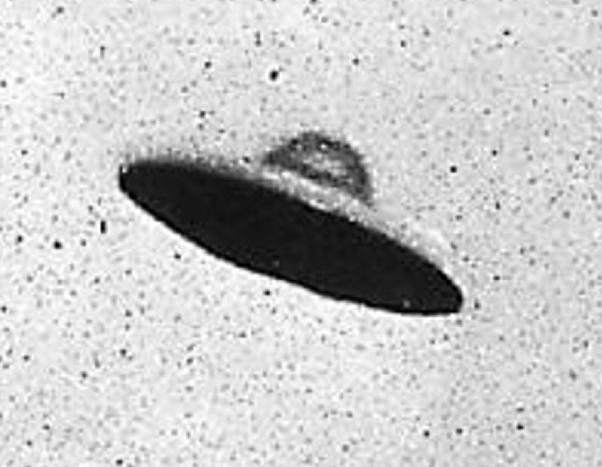 A photo of a purported UFO over Passaic, New Jersey in 1952. (Photo by: Universal History Archive/Universal Images Group via Getty Images)