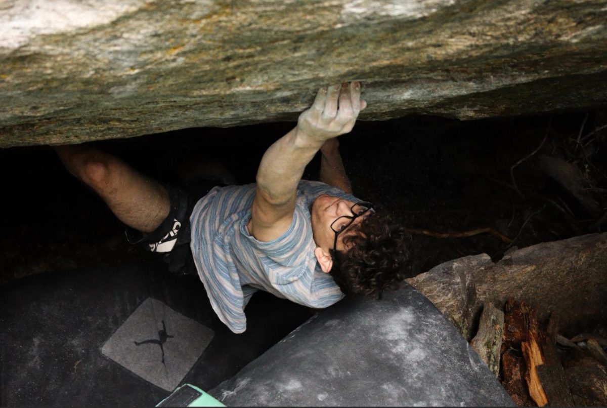 Reaching up a boulder, Dawson Bauer (12) scales the rock face. Dawson has been climbing for 12 years after his family got him into it.
Photo courtesy of Dawson Bauer